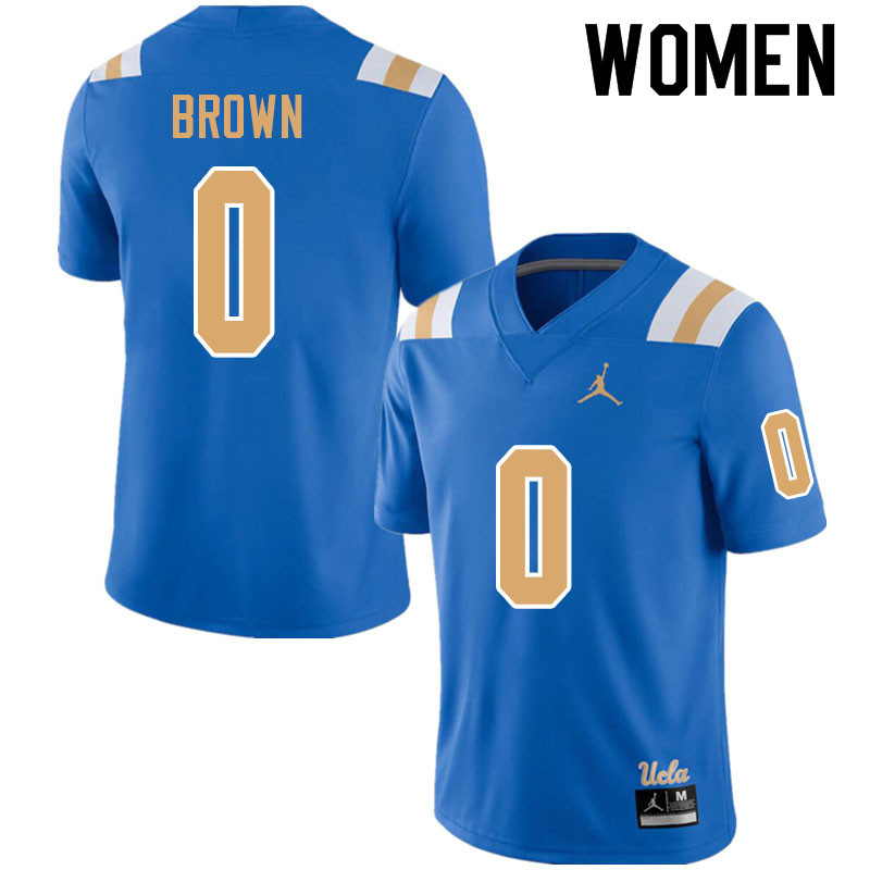 Jordan Brand Women #0 Kam Brown UCLA Bruins College Football Jerseys Sale-Blue